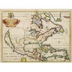 A New Map of North America Shewing its Principal Divisions, Chief Cities, Townes, Rivers, Mountains & c.
