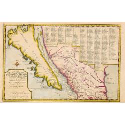 Cette Carte de Californie et du Nouveau Mexique.