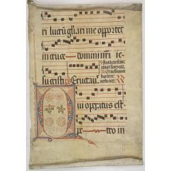 Giant leaf on vellum from an antiphonary.