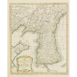Carte de la Province de Quantong ou Lyau-tong et du Royaume de Kau-Li ou Corée . . .