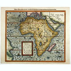 Africae tabula nova / Africa, Lybia, Morenlandt, mit allen Königreichen so jetziger zeit darumb gefunden werden. . .
