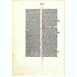 Leaf on vellum from a 13th century manuscript Bible