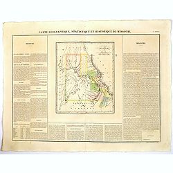 Carte Geographique, Statistique et Historique du Territoire Missouri.