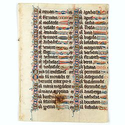 Illuminated leaf from a liturgical Psalter.