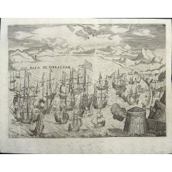 Sea battle in the Baya de Gibraltar.
