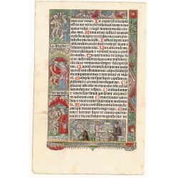 Printed leaf from a Book of Hours.