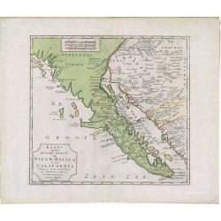 Kaart van het Westelyk gedeelte van Nieuw Mexico en van California